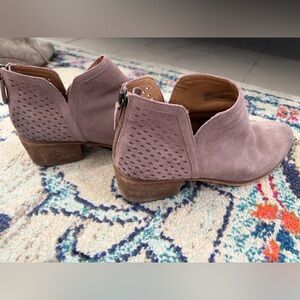 Susina Mauve Suede Ankle Booties